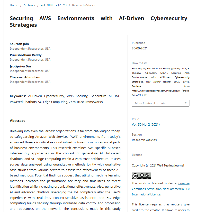 Article: Securing AWS Environments with AI-Driven Cybersecurity Strategies